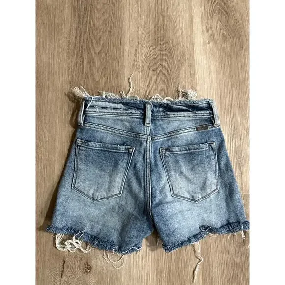 Kancan Distressed Denim Shorts, Women's size Small - Picture 5 of 5
